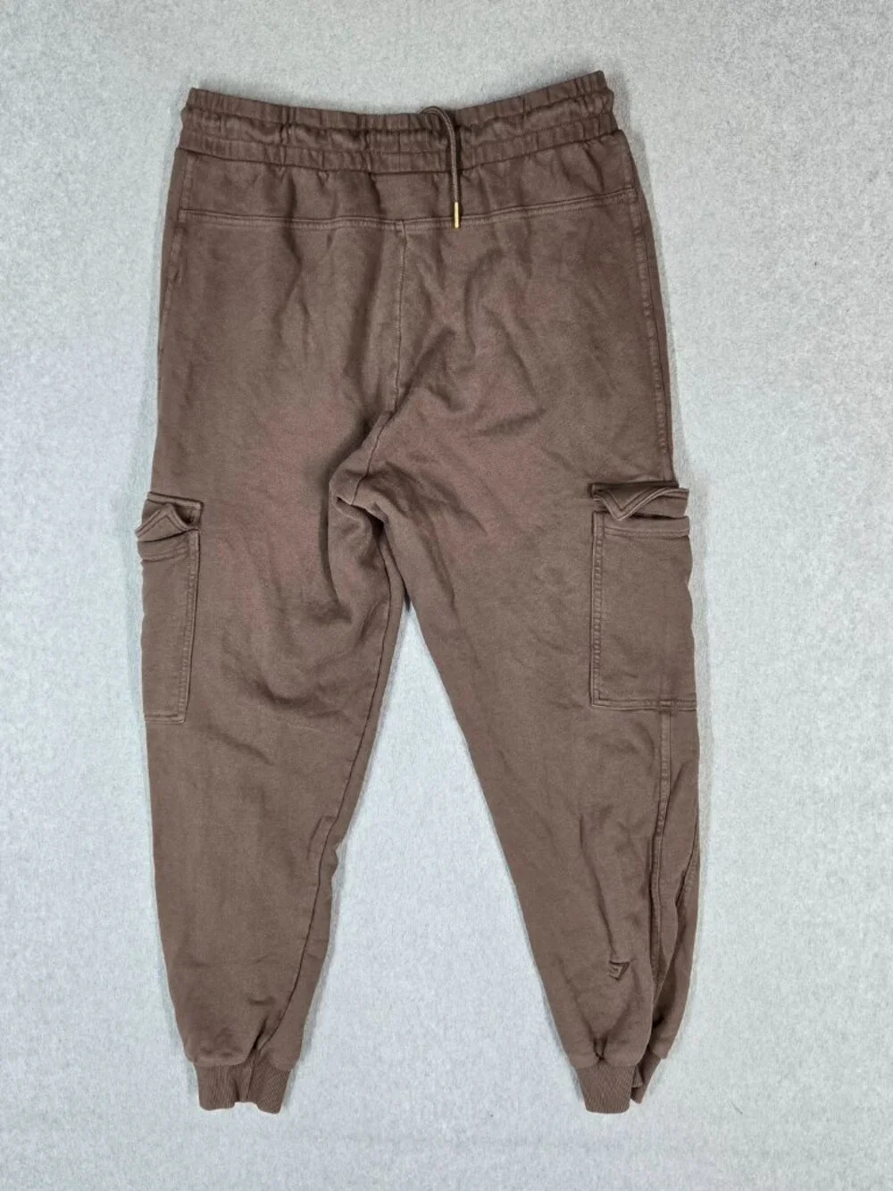 Gymshark Men Activewear Pants M Brown Rest Day Essentials Jogger Cargo Pockets
